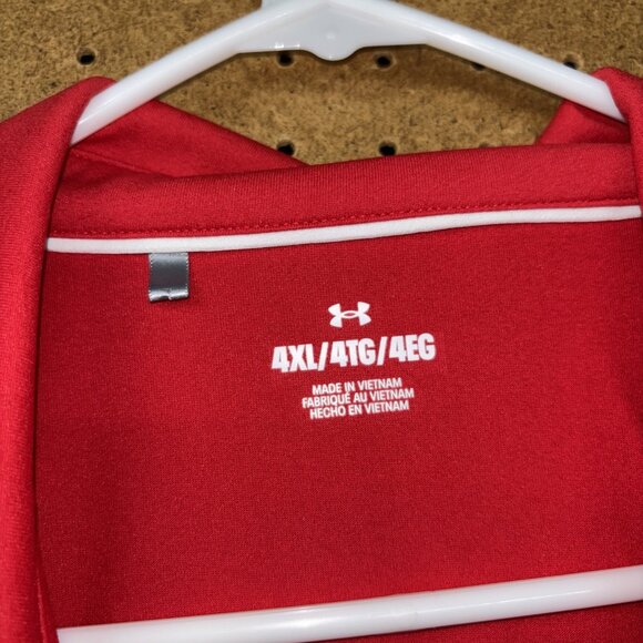 Maryland Terrapins Under Armour Men's Golf Polo Shirt Red Size 4XL - Picture 2 of 3